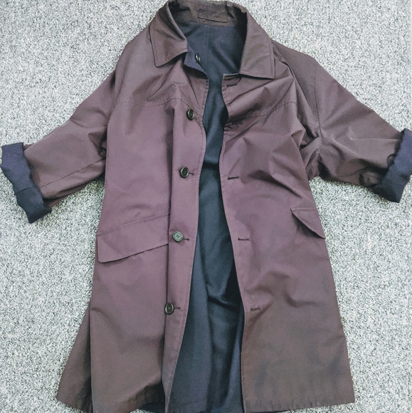 Rare Italian two-sided wool coat rain coat - Picture 3 of 8